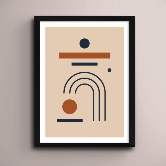2/$35 Modern Minimalist Abstract Geometric Wall Art Print Home Decor [No Frame] - Picture 1 of 6